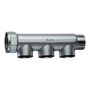 Коллектор 3/4" с 3 отвод. 1/2"ВР, (межосев. 36 мм)