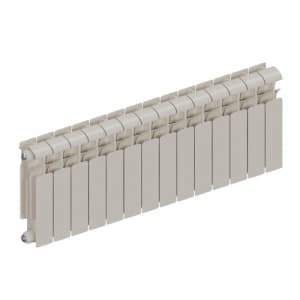 Радиатор биметалл Rifar Ecobuild 300 14 секций, подкл боковое, RAL 9016 глянцевый
