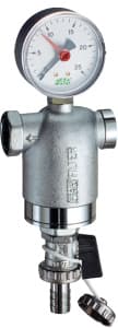 Фильтр 1", ВР-ВР, 300 мкм, с манометром, Tmax: 95 °С, 25 бар FAR