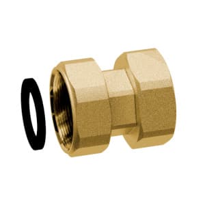 Переходник 3/4"х1/2", ВР-накидная гайка с EPDM, латунный FAR