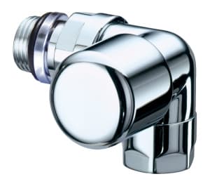 Вентиль термостатический трехосевой, правосторонний TopFAR, 1/2", EPDM, гайка М24х19, цвет серебро FAR