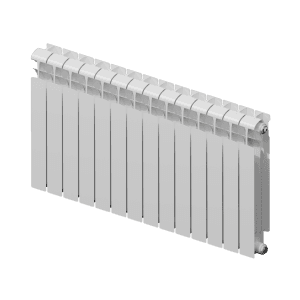 Радиатор биметалл Rifar Ecobuild Ventil 300 14 секций, подкл нижнее правое, RAL 9016 глянцевый