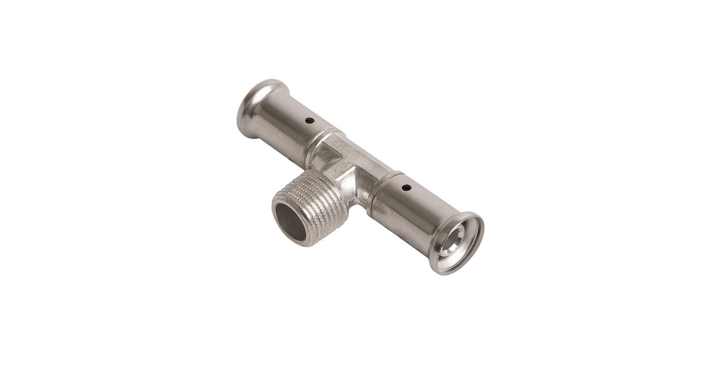 Тройник НР, латунь пресс, 26х1/2"х26 Henco