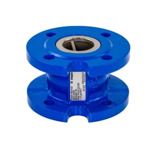 Клапан обратный фланцевый пружинный с аксиальным затвором NVD-402R PN16 DN50, чугун GJL250