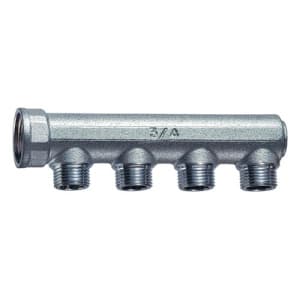 Коллектор концевой 1", ВР, 4 отвода 1/2", НР, межосевое 36 мм FAR