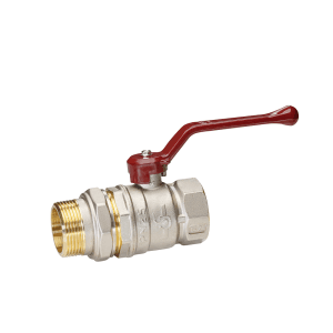 Кран шаровой латунный Temper DN32 (1 1/4”) PN25, внутренняя/ наружная американка, рычаг