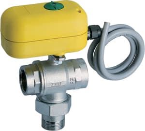 Кран шаровой 3-х ход., с сервоприводом, 3/4", НР-ВР, зонный, 220 В FAR