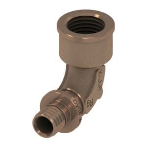 Уголок соединительный с муфтой 20 х 1/2", бронза (арт. TECE 708102)