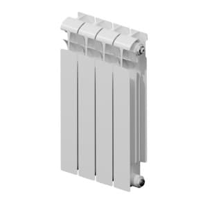 Радиатор биметалл Rifar Ecobuild Ventil 500 4 секции, подкл нижнее правое, RAL 9016 глянцевый