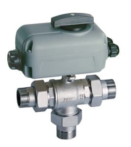 Кран шаровой 3-х ход., моторизованный, 2", НР-НР-НР, зонный, 220 В, 80 сек FAR