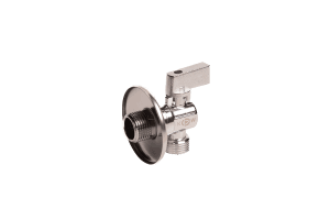 Кран шаровой угловой для подключения сантехнических приборов 1/2" x 3/4" наружная - наружная резьба