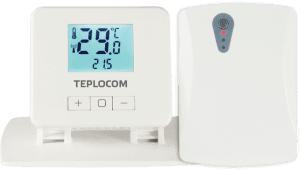 Термостат комнатный беспроводной Teplocom TS-2AA/3A-RF (код 914)