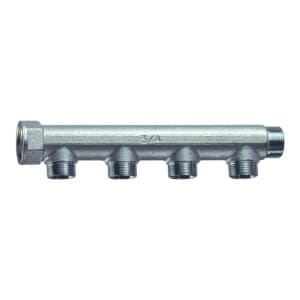 Коллектор проходной 1 1/4", ВР-НР, 4 отвода М24х19 FAR
