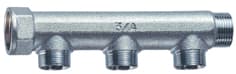 Коллектор 1 1/4", ВР-НР, 3 отвода М24х19, межосевое 50 мм FAR