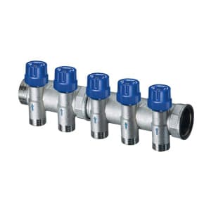 Коллектор терморегулирующий 1 1/4", 3 отвода 3/4"EU FAR