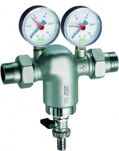 Фильтр 3/4"НР-НР, с манометром, 100мкм, Max: 95 °C, 25 бар