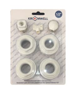 Комплект 1/2", для монтажа радиатора, без кронштейнов Kromwell