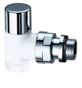 Вентиль запорный угловой TopFAR, 1/2” ВР, сереб./бел.эмал, EPDM