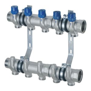 Коллектор запорный терморегулирующий 1 1/2" с 9 отв. М33х1,5