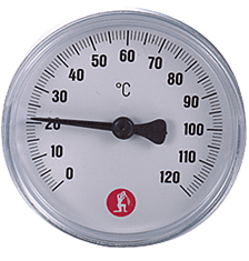 Термометр 1/2", 0-120 °C, диаметр 61,5 мм