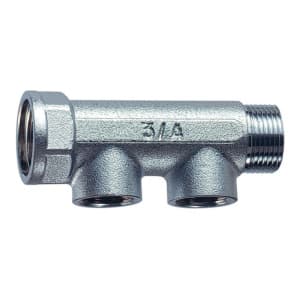 Коллектор 1" ВР-НР с 2 отводами 1/2" ВР (межосевое 36 мм)